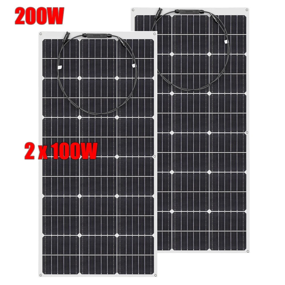 Wuzeck Flexible Solar Panels 1-10pcs 100w Mono Solar Panel Cells 200w 300w 400w - 1000w Power For 12v Battery Rvs Boat Home Car by 54Grid - Renewable Energy Store