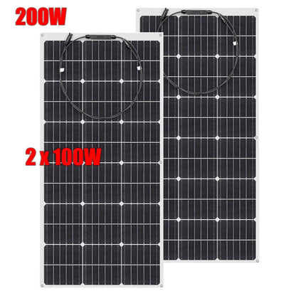 Wuzeck Flexible Solar Panels 1-10pcs 100w Mono Solar Panel Cells 200w 300w 400w - 1000w Power For 12v Battery Rvs Boat Home Car by 54Grid - Renewable Energy Store