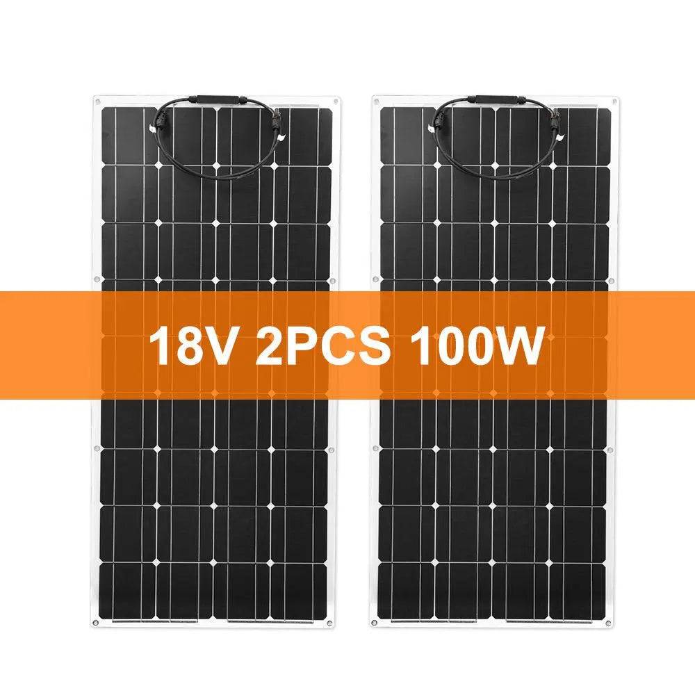 Solar Panel Flexible 100/200/300/1000 W 18V  Monocrystalline Car Battery 2PCS 18V9 - 54Grid - Renewable Energy Store