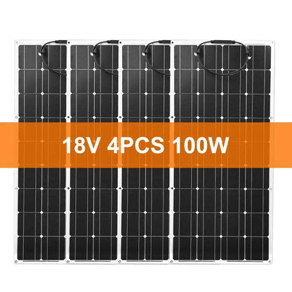 Solar Panel Flexible 100/200/300/1000 W 18V  Monocrystalline Car Battery 2PCS 18V9 - 54Grid - Renewable Energy Store