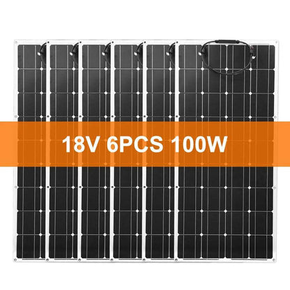 Solar Panel Flexible 100/200/300/1000 W 18V  Monocrystalline Car Battery 2PCS 18V9 - 54Grid - Renewable Energy Store