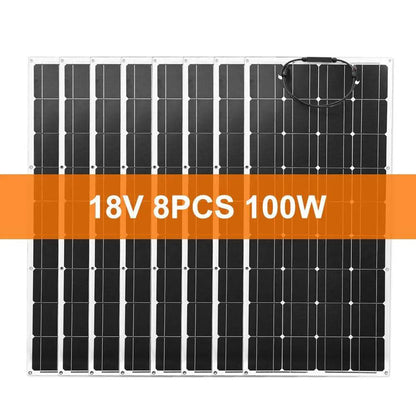 Solar Panel Flexible 100/200/300/1000 W 18V  Monocrystalline Car Battery 2PCS 18V9 - 54Grid - Renewable Energy Store