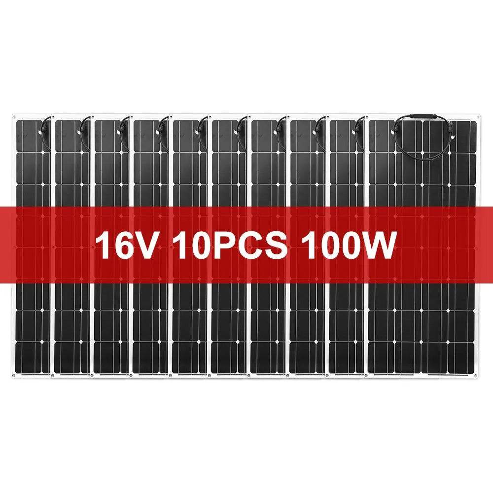 Solar Panel Flexible 100/200/300/1000 W 18V  Monocrystalline Car Battery 2PCS 18V9 - 54Grid - Renewable Energy Store