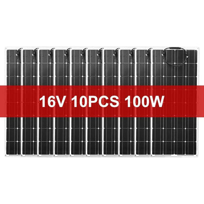 Solar Panel Flexible 100/200/300/1000 W 18V  Monocrystalline Car Battery 2PCS 18V9 - 54Grid - Renewable Energy Store